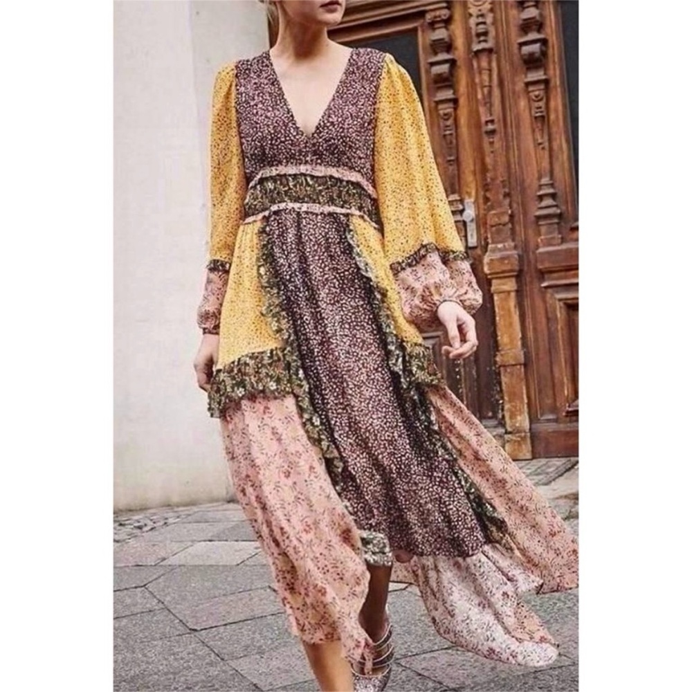 Ulla Johnson Primrose Silk Midi Dress Tropical New 4